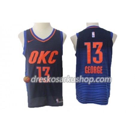 Muški NBA Dres Oklahoma City Thunder Paul George 13 Nike 2017-18 Navy Swingman